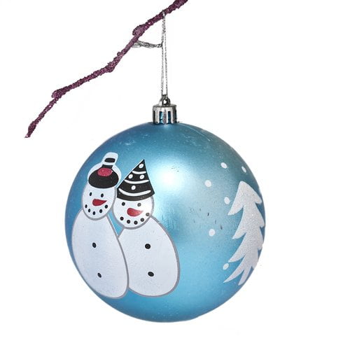 Perfect Holiday 3 9 Shatterproof Handpainted Snowman Christmas Ball Ornament Walmart Com Walmart Com