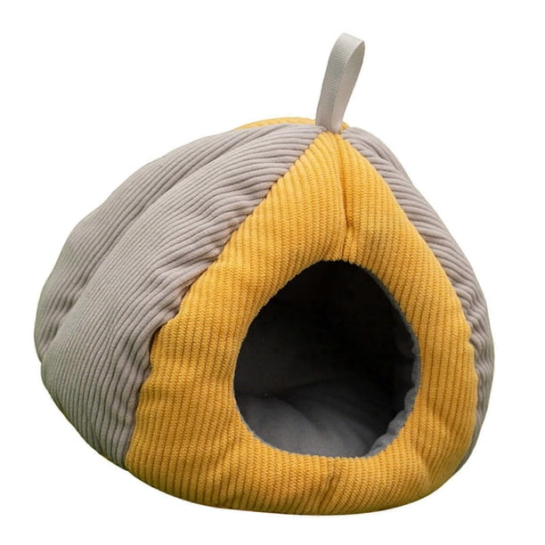 Guinea Pigs Bed Warm Cave Bed Hamster House Hideouts for Rabbit Guinea Pigs Ferrets Washable Winter Warm Cage Nest White