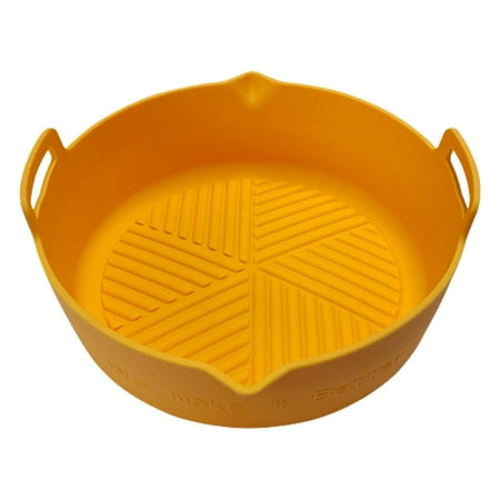 

Air Fryer Silicone Pot | Reusable Silicone Air Fryer Tray Food Safe Air Fryers Oven Accessories | Parchment Liner Paper Replacement Silicone Baking Pan for Air Fryer Oven