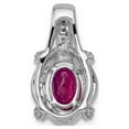 thumbnail image 3 of Finest Gold 14K White Gold 0.2 CTW Diamond & 1.10 Ruby Pendant, 3 of 4