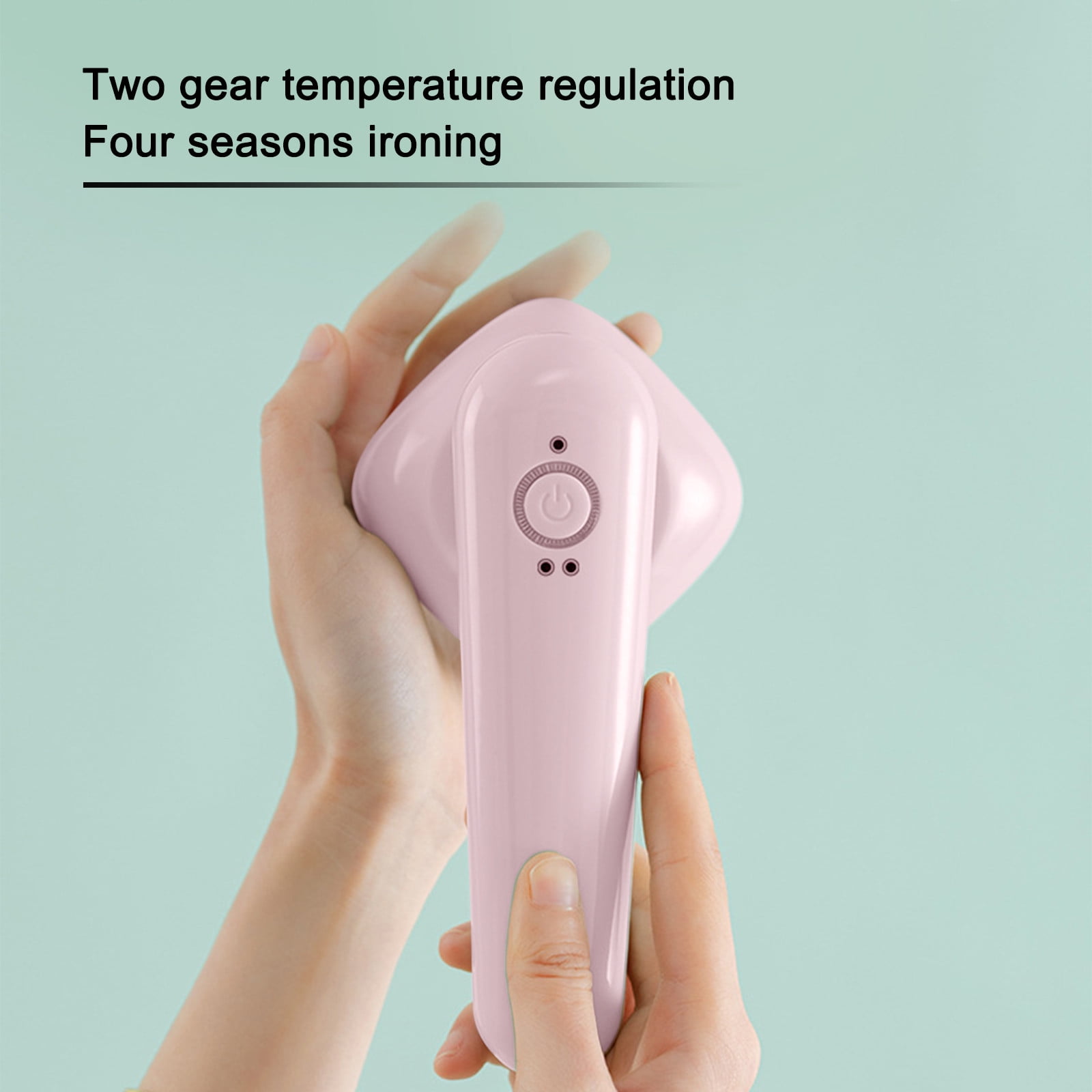 Tuphregyow Clothes Mini Iron, Portable Iron, Travel Dry Iron, Iron Handheld Iron, Ceramic Top Iron Pink