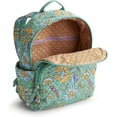 thumbnail image 3 of Vera Bradley Quilted Premium Cotton Small Banbury Backpack in Gemstone Paisley, Green and Gold, 3 of 6