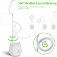 thumbnail image 2 of LED Desk Lamp, With Pen Holder Phone Holder, Wireless, Touch Control Light Adjustable Flexible USB Rechargeable Battery, Suitable for Bedroom, Office, 2 of 4