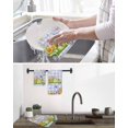 thumbnail image 5 of Easter Kitchen Dish Towels for Drying Dishes Set of 4, Green Truck Eggs Flowers Butterflies Purple Plaid Waffle Weave Microfiber Hand Tea Bathroom Towels Quick Dry & Absorbent Towel 15.7x23.6, 5 of 7