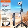thumbnail image 2 of CL12P 180CM Selfie Stick Auto AI Face Tracking Quad Stand 360 Rotation Gimbal Tripod Stabilizer with LED Fill Light,1 * Selfie Stick 1 * Charging Cable 1 * Chinese and English instruction manual,Black, 2 of 8