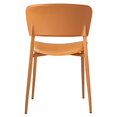 thumbnail image 2 of Silla Siena Naranja Claro Vinipiel Metal Interior Moderna, 2 of 4