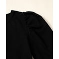thumbnail image 5 of 3T Baby Girls Outfits 4T Girls Pant Sets Toddler Girls Long Sleeve Solid Color Top Stripe Pants 2PCS Set Black, 5 of 8