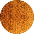 thumbnail image 1 of Ahgly Company Indoor Round Abstract Yellow Contemporary Area Rugs, 8' Round, 1 of 4