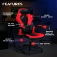 thumbnail image 7 of RESPAWN 3085 Ergonomic Gaming Chair for Adults, High Back Office Chair with Headrest and Flip Up Arms, Leather Racing Style Gaming Seat with Lumbar Support, Video Game Computer Desk Seat - Red, 7 of 7