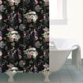 thumbnail image 4 of Waterproof Space Sci-Fi Shower Curtain 72x72 Inch Polyester Unique Black and White Floral Modern Shower Curtain for Bathroom Hotel Home Bathtub Accessories Decor with 12 Plastic Hooks, 4 of 6