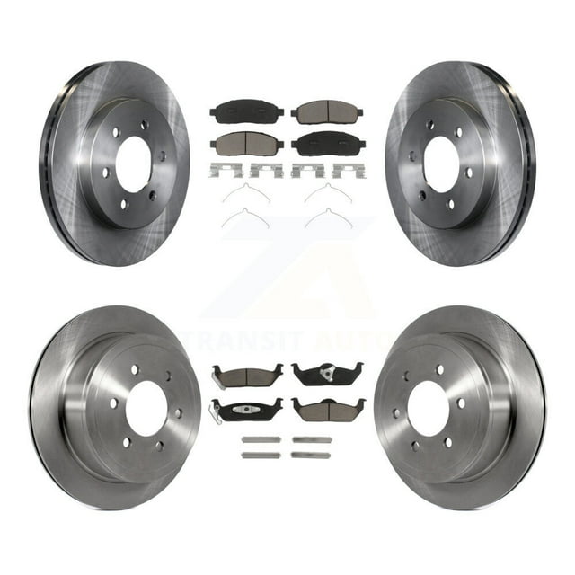 CMX Front Rear Disc Brake Rotors and Ceramic Pads Kit for Car Ford F-150 Lincoln Mark LT 4WD K8C-100796