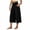 Black#49, variant on YOIAVAIOY Women's High Waisted Cropped Wide Leg Pants Loose Straight Leg Lounge Capri Trousers with Pockets Wine XL