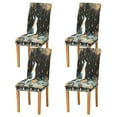 thumbnail image 2 of BZSMCE Chairs Slipcovers Dining Chair Covers Cat under Golden Drips Creative Pattern, 2 of 7