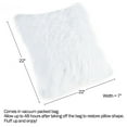 thumbnail image 2 of Somerset Home 1-Piece Himalayan Faux Fur Pillow for Adult - 22-inch Square Cover & Insert, White, 2 of 6