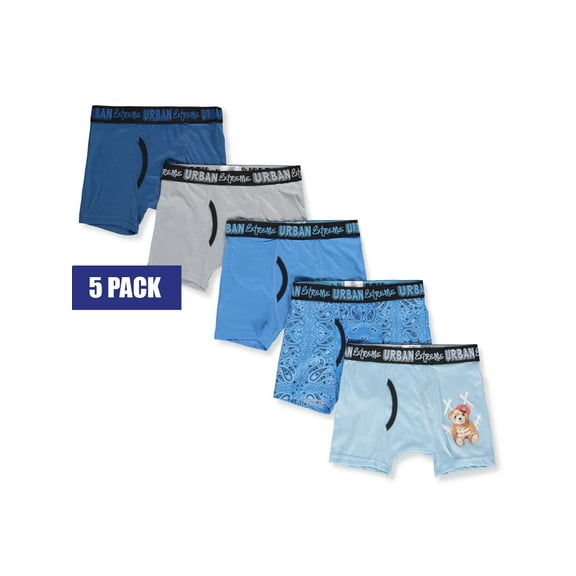 Urban Extreme Boys' 5-Pack Boxer Briefs Color: multi Size: 8 - 10