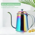 thumbnail image 2 of Inteprter Cafetera De Acero Inoxidable Tetera Tetera Cafetera De Goteo Con Cuello De Cisne Tetera Para Cafe House Home 650 Ml - Oro Juegos de servir café y té, 2 of 6