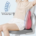 thumbnail image 4 of Back & Lumbar-fitted Chair Cushion, Soft Comfortable Breathable Slow-rebound Memory Foam Seat Pad, for Home / Office / Student Dormitory / Classroom Chairs, 4 of 6