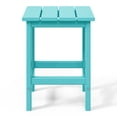 thumbnail image 4 of WestinTrends Highland 12-Piece HDPE Outdoor Patio Furniture Adirondack Chair Conversation Table Set, Turquoise, 4 of 15