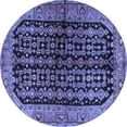 thumbnail image 1 of Ahgly Company Indoor Round Persian Blue Traditional Area Rugs, 3' Round, 1 of 4
