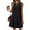 *Black, variant on ClodeEU Women's Crewneck Sleeveless Mini Dress ,Solid Color Casual Loose Fit Summer Dress Beige,Women's Plus L