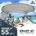 KNOX Universal 3Bow Bimini Tops for Boats Cover Side Walls, Support