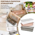 thumbnail image 7 of 3 Pieces Flatware Tray with Lid and Drainer, Clear Silverware Organizer, Stackable Tableware Utensil Drawer Organizer to Keep Your Cutlery Organized and Protected (Brown), 7 of 7