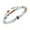 Amazonite, variant on Elegant Couple's Bracelet Featuring 100 Languages I Loves You Projection in Sturdy Stylish Crystals Mattes Stone