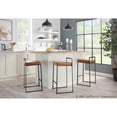thumbnail image 5 of LumiSource Fuji Stacker 26" Fixed-Height Counter Stool - Set of 3 in Black Metal, 5 of 13