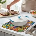 thumbnail image 2 of Microfibre Drying Mat for Kitchen Sunny Flowers Dish Drying Drainer Mat Absorbent Drying Mat Washing Up for Glass, Plate & Cup 16inch X 18inch, 2 of 7