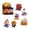 6-in-1 Complete Set, variant on 171 Pcs Halloween Little Red Devil Mini Building Blocks Set, Cute Pitchfork Devil Figure, Non-Candy Trick or Treat Goodie Bag Filler Party Favor