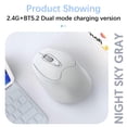 thumbnail image 5 of Hwkond Wireless Mouse Mode Wireless Mouse 2.4G+BT5.2 Charging 4D Mute Rechargeable-mode Bluetooth Wireless Mouse Silent on Clearance, 5 of 5
