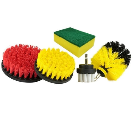 

5 Piece Scrub Brush Power Drill Cleaning Brush Cleaner Combo Tool Kit Perfect for Cleaning Grout