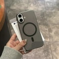 thumbnail image 3 of Ultra Thin Matte Magnetic Wireless Charge Clear Case For iPhone 16 15 14 Plus 13 12 Pro Max For Magsafe Shockproof Hard PC Cover Purple For iPhone 15 Pro, 3 of 6