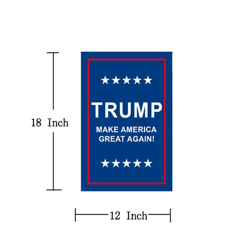 Trump 2020Garden Flag Double Sided Keep America Great Yard Decors Sign Support