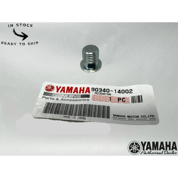 Yamaha Genuine OEM Straight Screw Plug 90340-14002-00