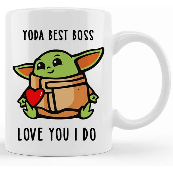 Yoda Best Boss Mug, Love You I Do Mug, Coffee Mugs 11oz, 15oz, Gift Present Mug For Birthday, Christmas Thanksgiving Festival