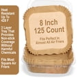 thumbnail image 3 of Forros desechables para freidoras Air Fryer, 125 unidades, papel antiadherente de 8 pulgadas, 3 of 6