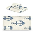 thumbnail image 2 of Three-Piece Towel Set Face Towel Towel Set Hand Towel Bath Towel Cotton Bath Towels Bath Towel Sets Hand Bath Towels Blue Anchor, 2 of 8