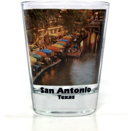 San Antonio Texas River Walk Color Photo Shot Glass
