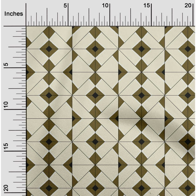 oneOone Georgette Viscose Fabric Diamond Geometric Print Sewing Fabric BTY 42 Inch Wide