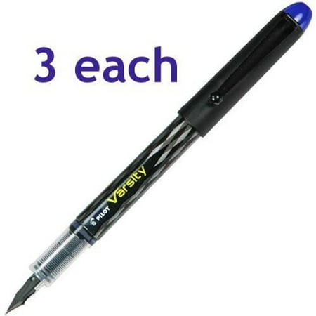 Pilot Varsity Disposable Fountain Pens, Blue Ink, Medium Point, Pack of (Best Disposable Fountain Pen)