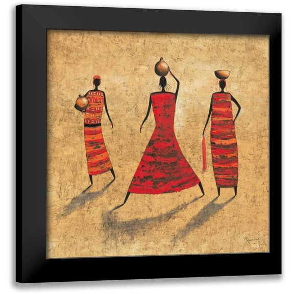 Rauscher, Michel 12x12 Black Modern Framed Museum Art Print Titled - Gathering Water