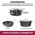 thumbnail image 6 of Granitestone 10" Stackmaster 5 Piece Nonstick Pots and Pans Set, Stackable Aluminum Cookware Set, Non Stick, 6 of 8