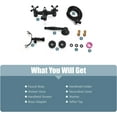 thumbnail image 3 of Matte Black Wall Mount Bathtub Faucet with Hand Shower Sprayer Bathroom Tub Faucet Double Cross Handle Telephone Shaped Handheld Sprayer Shower Set Mixer Tap Vintage, 3 of 6