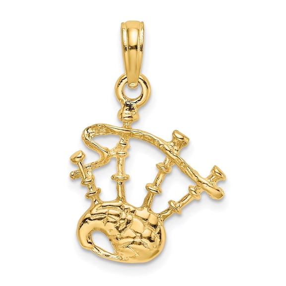 FJC Finejewelers 14k Yellow Gold Bagpipes Charm