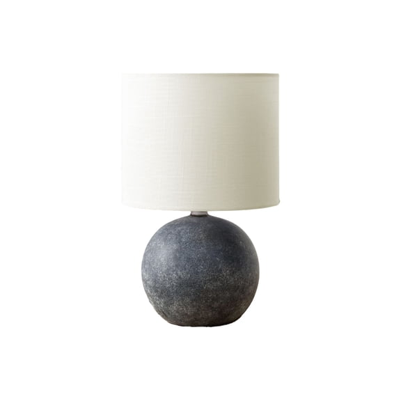Lighting - Table Lamp - 16"h - gray Concrete - Ivory/Cream Shade