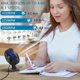 thumbnail image 2 of USB Desk Fan, Quiet Small Desk Fan Outlet, Ideal for Office Bedrooms, 3 Settings, Powerful Airflow, Quiet, 40 Tilt, 1.1m Cord (Black Blue), 2 of 5