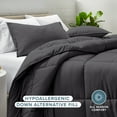 thumbnail image 3 of Bare Home Down Alternative Comforter Set - 3-Pieces - All Seasons - Full, Forged Iron Gray, 3 of 9