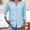 A1_Light Blue, variant on WTXUE Women'S Eyelet Embroidery Shirts Button Down V Neck 3/4 Sleeve Tops Loose Business Outfits Casual Blouse Loose Fit Lightweight Breathable Casual Work Office Blouse Plus Size Tops Black L