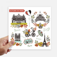 thumbnail image 1 of Autumn Eiffel Paris France Graffiti Sticker Tags Wall Picture Laptop Decal Self adhesive, 1 of 1